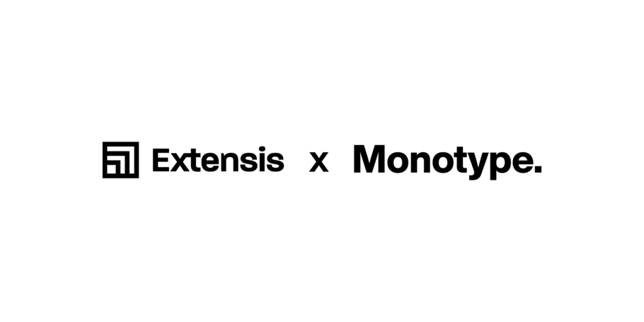 Lockup for Extensis x Monotype