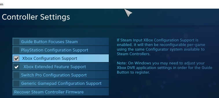 Unterstützung für die Xbox-Konfiguration