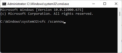 SFC ScanNow Windows 11