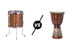 Was sind die Unterschiede zwischen Tom Drums & Djembes?