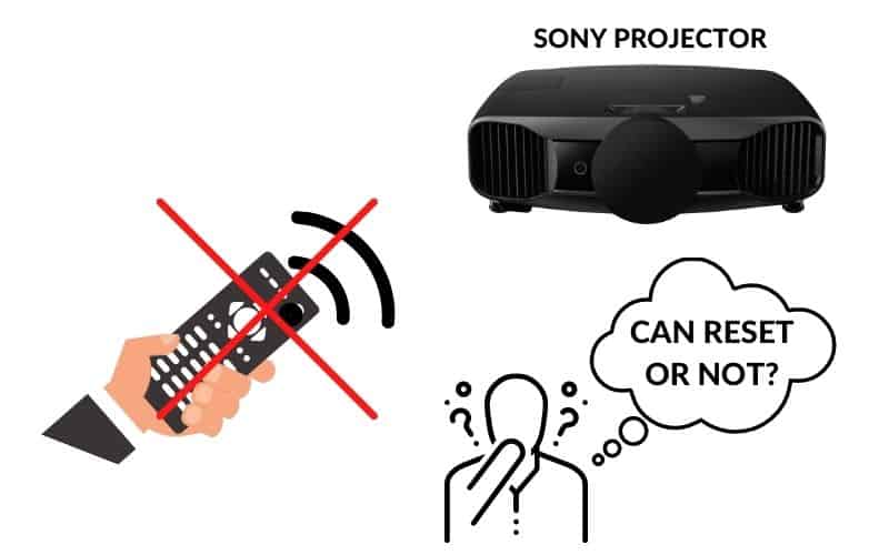 Können Sie einen Sony-Projektor ohne Fernbedienung zurücksetzen?