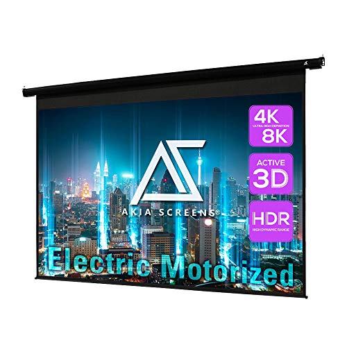 Akia Bildschirme 104 Zoll motorisierte elektrische ferngesteuerte Drop-Down-Projektor-Bildschirm 