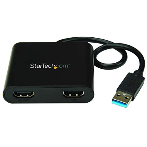 StarTech.com USB 3.0 auf Dual HDMI Adapter - 1x 4K 30Hz & 1x 1080p - Externes Video &amp; Grafikkarte - USB Typ-A auf HDMI Dual-Monitor-Display-Adapter -...