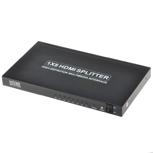 PORTTA 8-Port (1x8) HDMI 1.3 Amplified Powered Splitter/Signal Verteiler - Ver 1.3 Full HD 1080P, Deep Color, HD Audio
