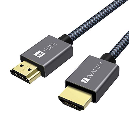 IVANKY 4K HDMI Kabel 3.3 ft, High Speed 18Gbps HDMI 2.0 Kabel, 4K HDR, HDCP 2.2, 3D, 2160P, 1080P, Ethernet - Geflochtenes HDMI-Kabel, Audio Return (ARC) ...