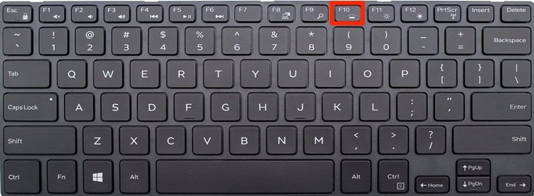 Symbol für Tastaturbeleuchtung