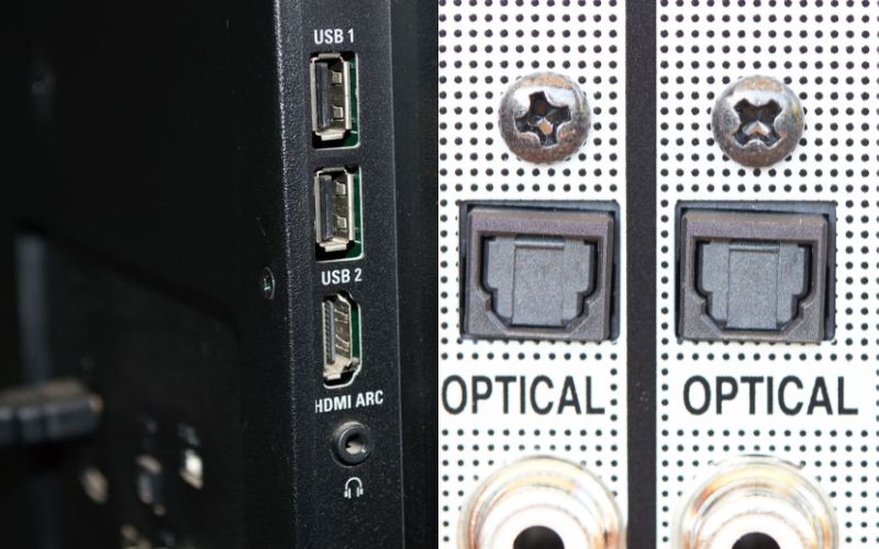 HDMI ARC und optische Anschlüsse