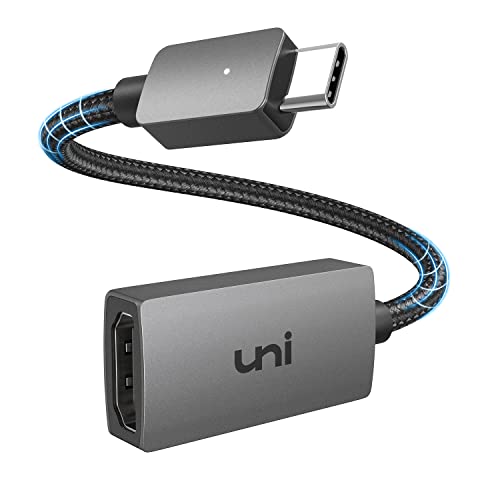 USB-C zu HDMI Adapter 4K, Uni Sturdy Aluminium USB Typ C (Thunderbolt 3 kompatibel) zu HDMI Adapter, kompatibel mit Mac Studio, MacBook Pro / Air, iPad ...