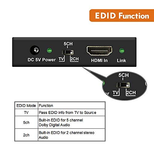 J-Tech Digital 4K 60HZ HDMI Audio Extractor 