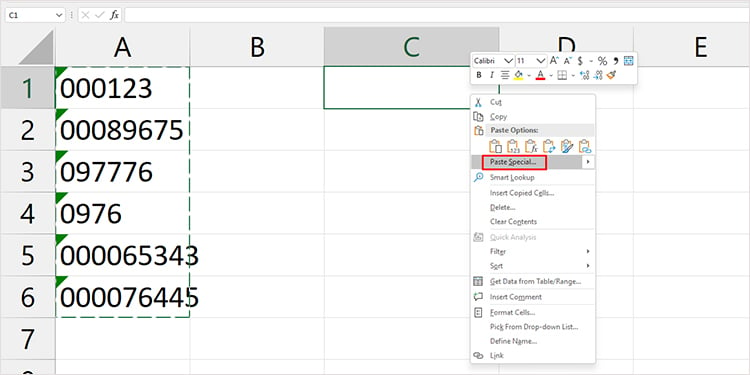 Inhalte in Excel einfügen