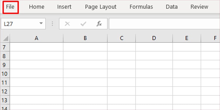 Datei in Excel