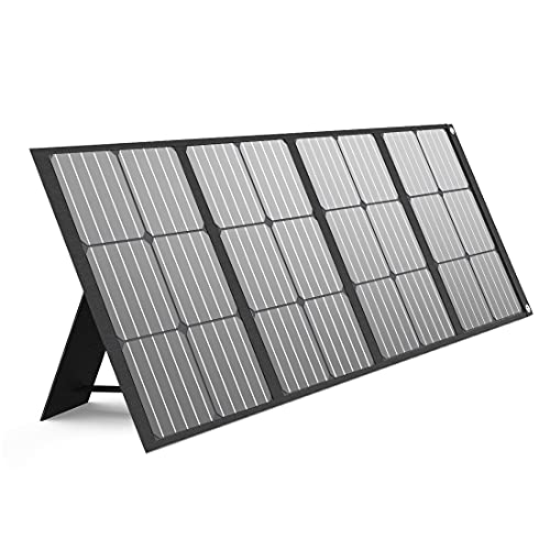 BALDR 120W tragbares Solarpanel für Jackery / Goal Zero / Paxcess Power Station Generator, faltbares Solarzellenladegerät mit 2 USB-Anschlüssen und 18V DC Ausgang für RV Boot Car