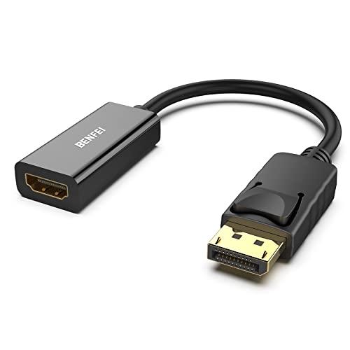 DisplayPort auf HDMI, Benfei vergoldeter DP Display Port auf HDMI Adapter (Stecker auf Buchse) Kompatibel für Lenovo Dell HP und andere Marken