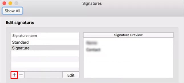 Signatur-Mac hinzufügen