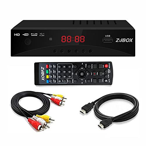Digital TV Converter Box, ATSC Cabal Box - ZJBOX für analoge HDTV Live1080P mit TV-Aufnahme und -Wiedergabe, HDMI-Ausgang, Timer-Einstellung TV-Tuner-Funktionssatz ...