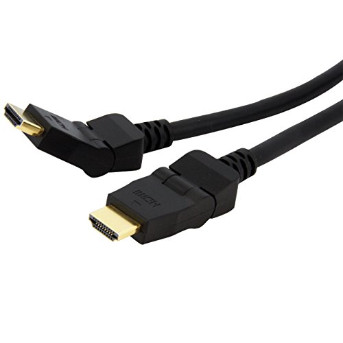 StarTech.com 6ft schwenkbares HDMI-Kabel, 4K High Speed rotierendes HDMI-Kabel, 4K 30Hz UHD HDMI, 10.2 Gbps, HDMI 1.4 Video, HDCP 1.4, M / M Pivot Kabel mit...