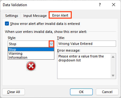 Stop-error-message-on-entering-custom-dropdown-value