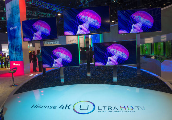 Hisense 4K TV auf einer Ausstellung