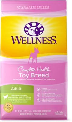 Wellness Spielzeugrasse Komplette Gesundheit Erwachsene Entbeintes Huhn, brauner Reis & Erbsen Rezept Trockenfutter für Hunde