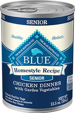 Blue Buffalo Homestyle Rezept Senior Hühnchen Abendessen mit Gartengemüse