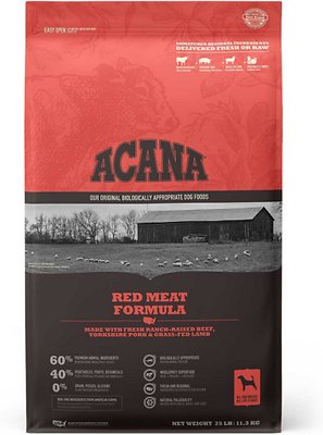 Acana Red Meat Formula Getreidefreies Trockenfutter für Hunde